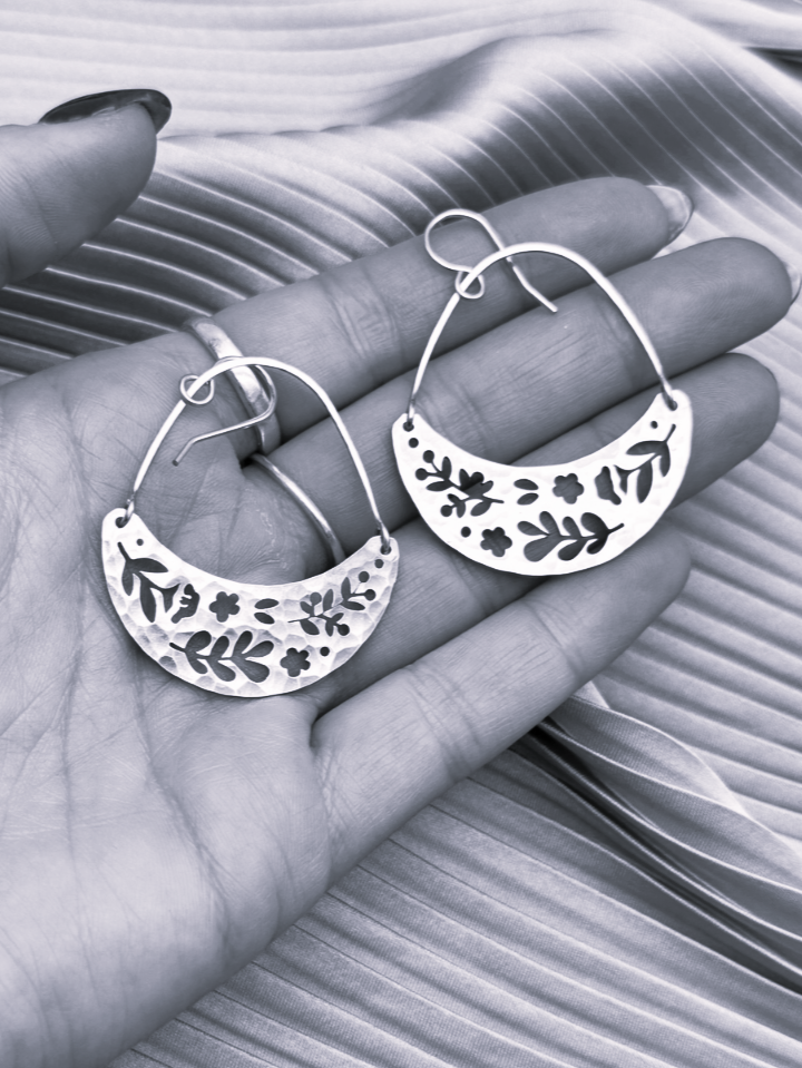 •FOREST MOON• silver dangle earrings