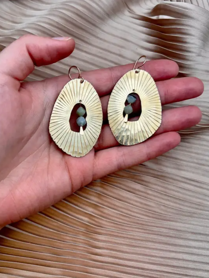 •ILLUMINATION• amazonite + gold earrings