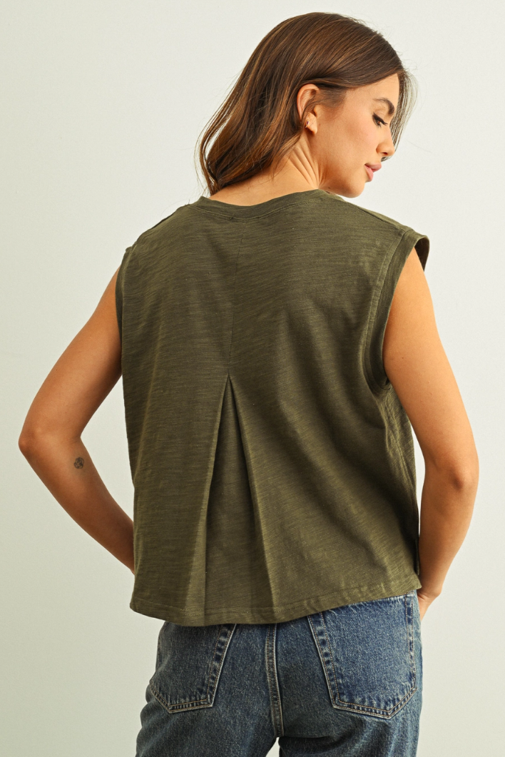 •ALANI• cotton slub knit top