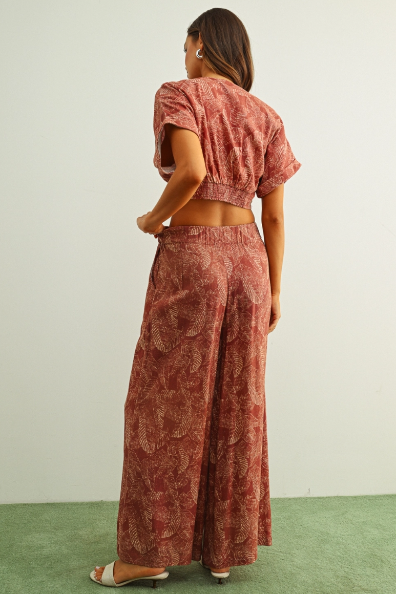 •TERRA• linen blend top & pants separates