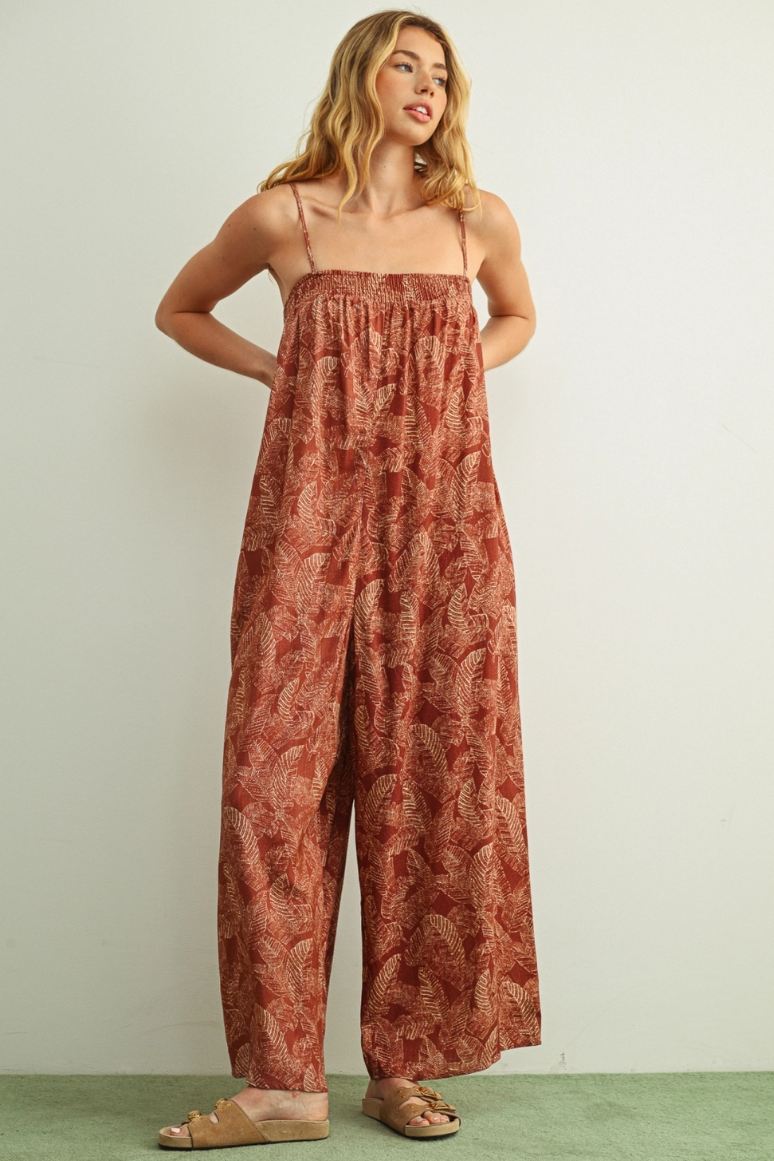 •TERRA - TERRACOTTA• linen blend jumpsuit