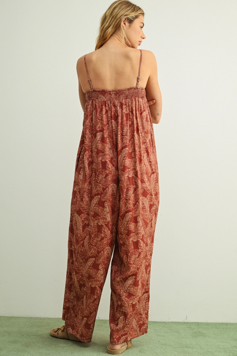 •TERRA - TERRACOTTA• linen blend jumpsuit