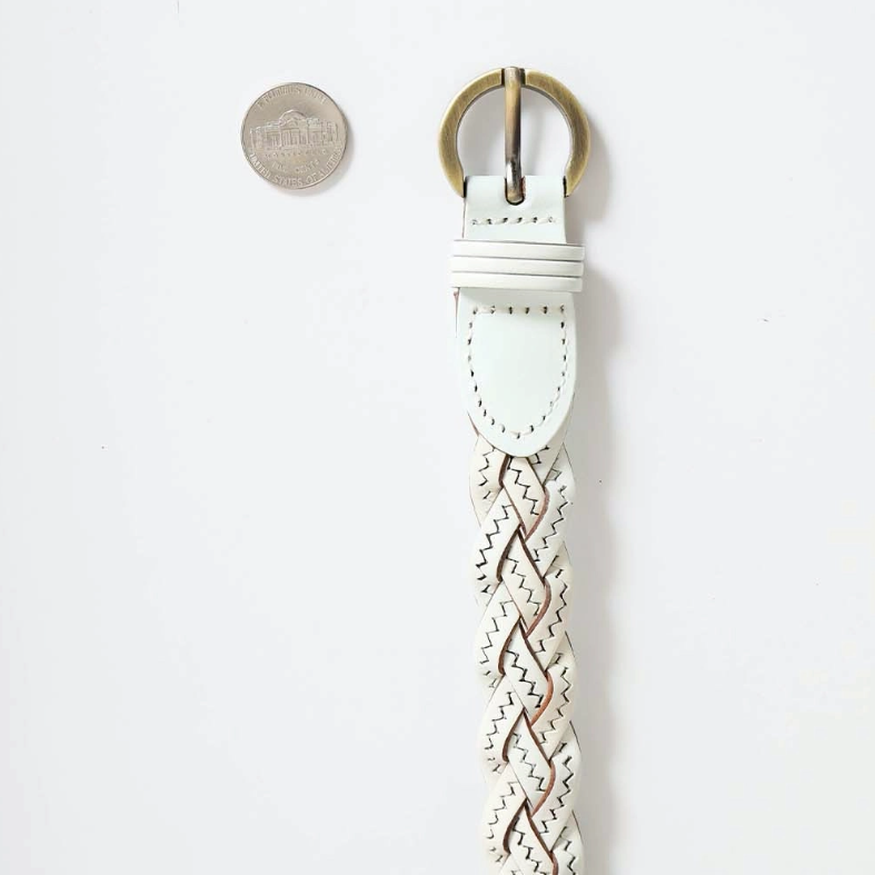 •BELT• skinny braided leather