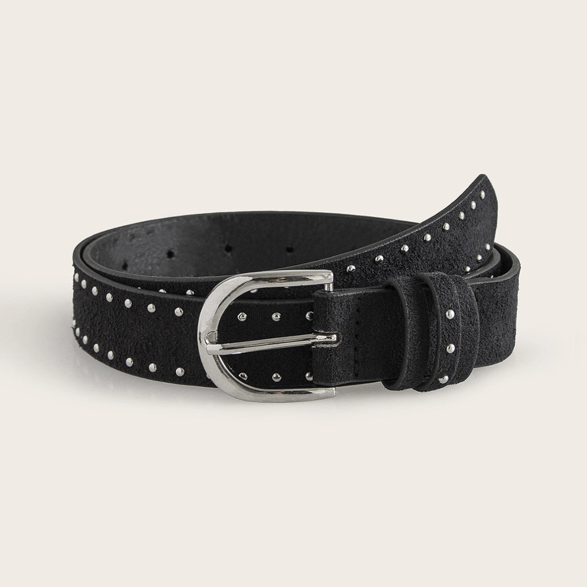 •BELT• studded suede
