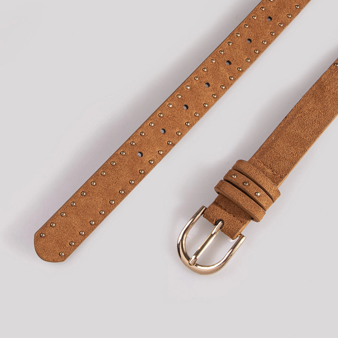 •BELT• studded suede
