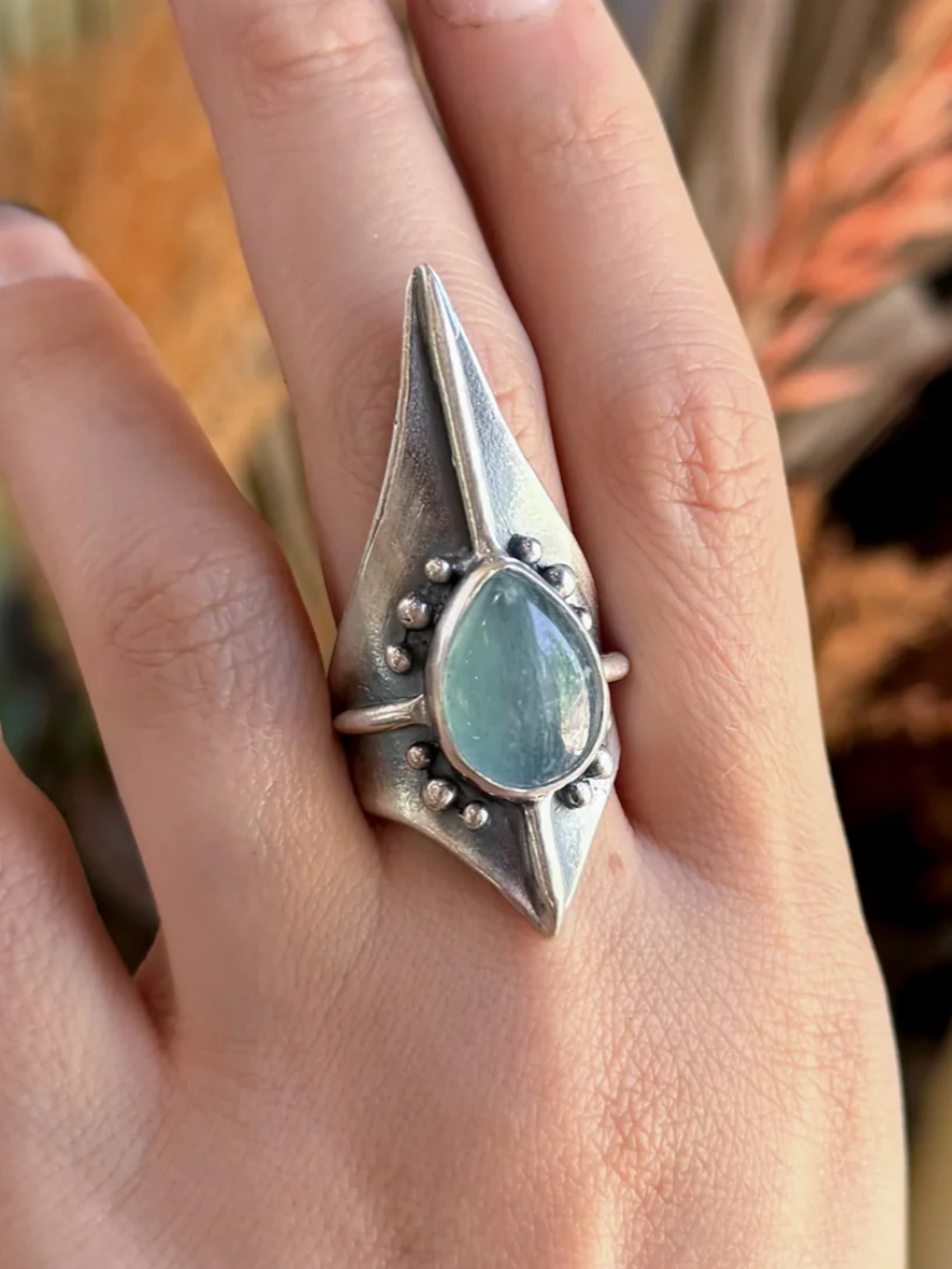 •AVALON• aquamarine + silver ring