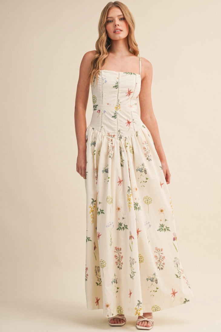 •ANASTASIA• floral drop waist maxi dress