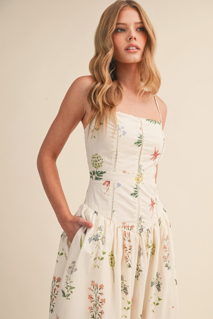 •ANASTASIA• floral drop waist maxi dress
