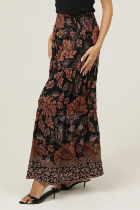 •DAHLIA - NIGHT• smocked tiered floral pants