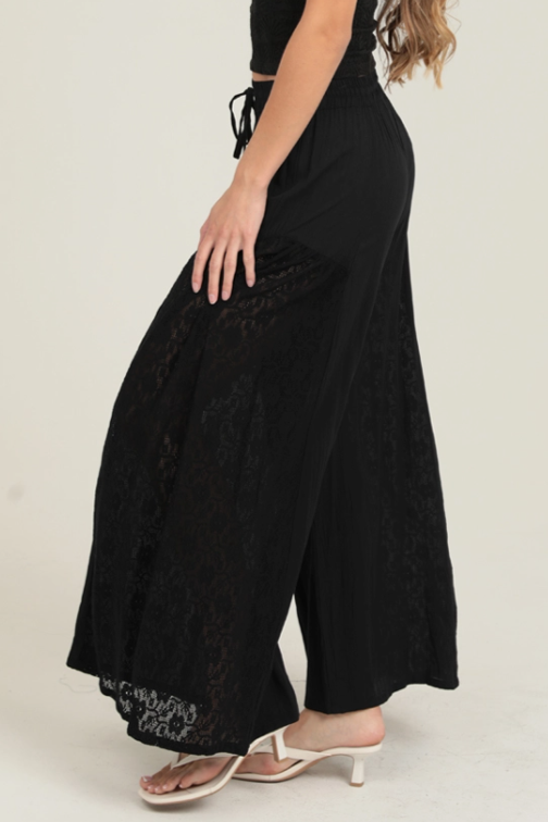 •CORVINA• lacy wide leg pants