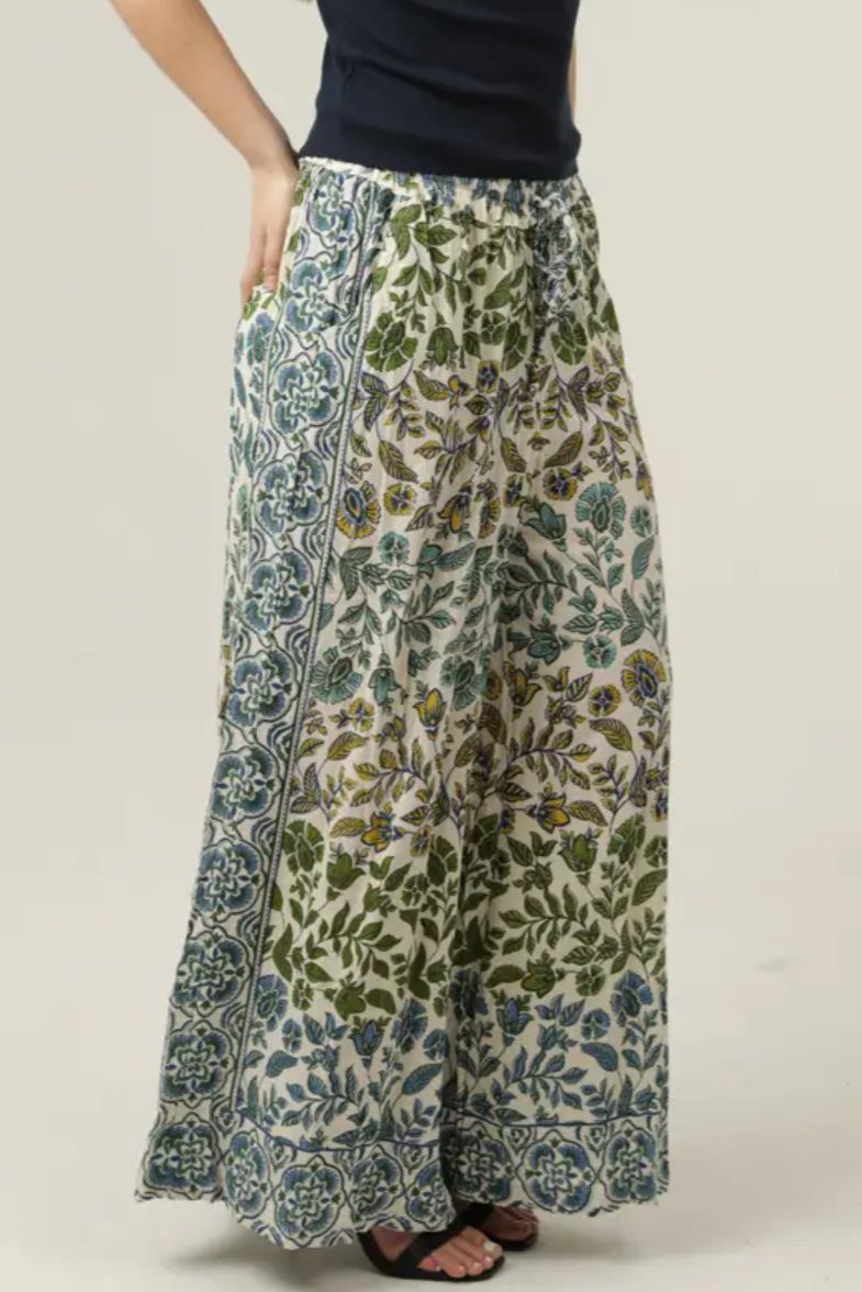 •ANALISE• floral drawstring waist pants