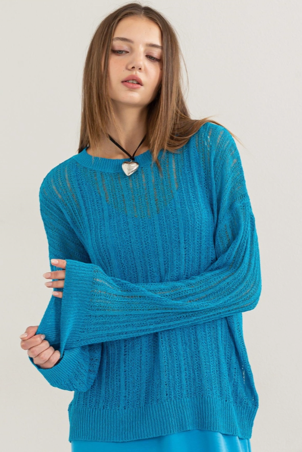 •WILLOW• open knit sweater
