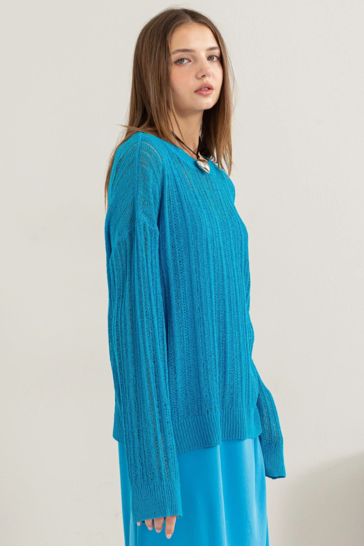 •WILLOW• open knit sweater