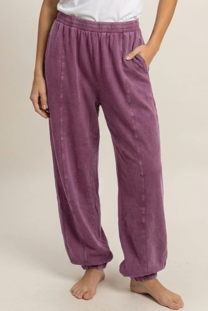 •REN• mineral washed cotton joggers