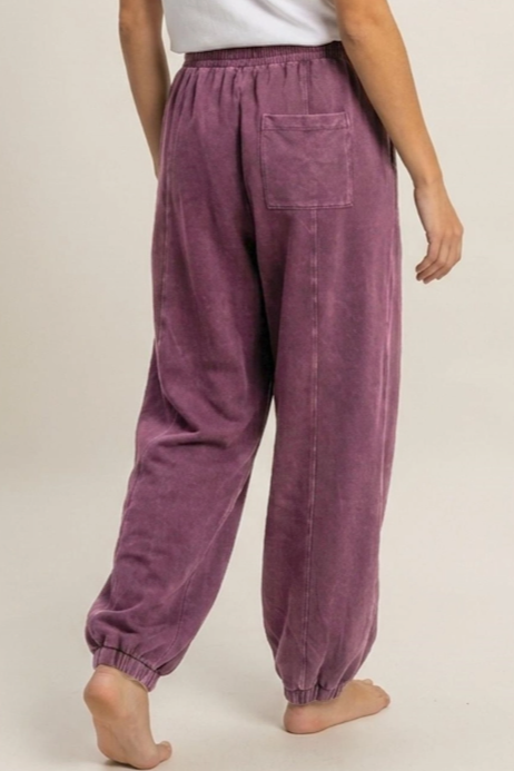 •REN• mineral washed cotton joggers