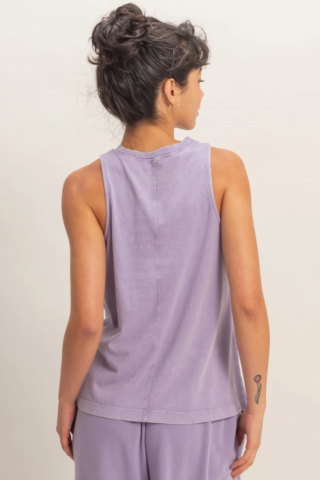 •AMI• mineral washed cotton tank