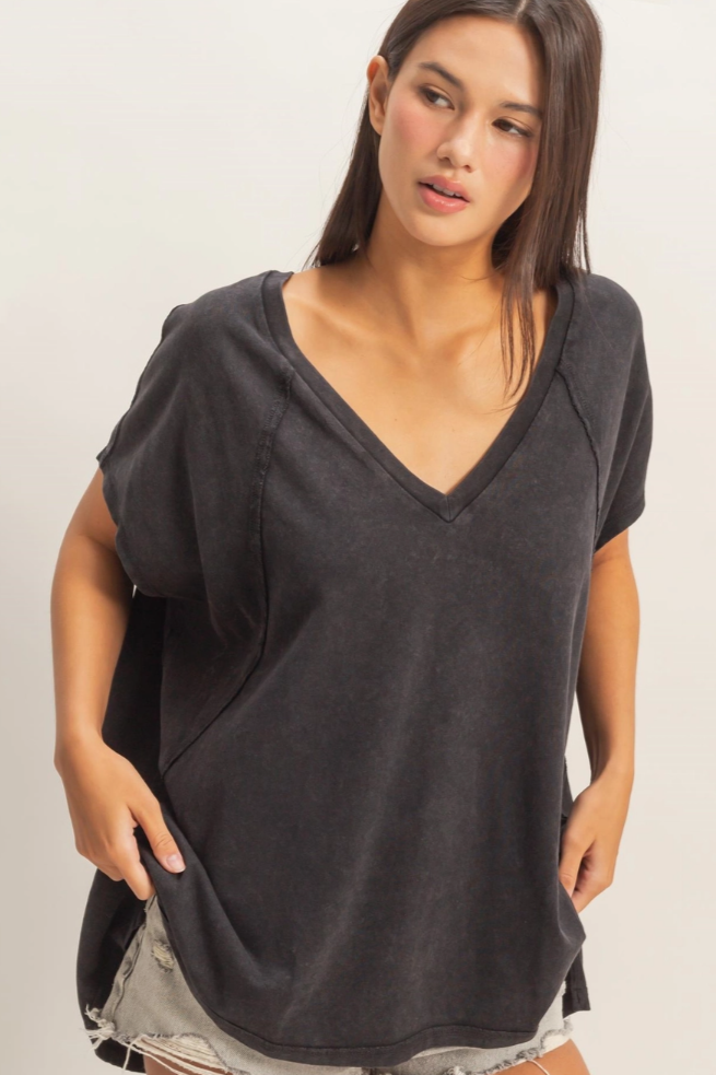•CARLA• oversized mineral washed tee