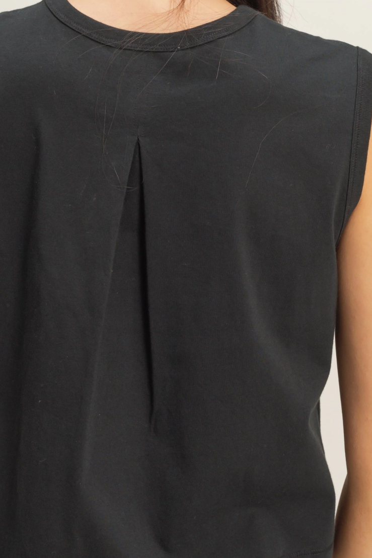 •AVI• cotton jersey pleat back muscle tee