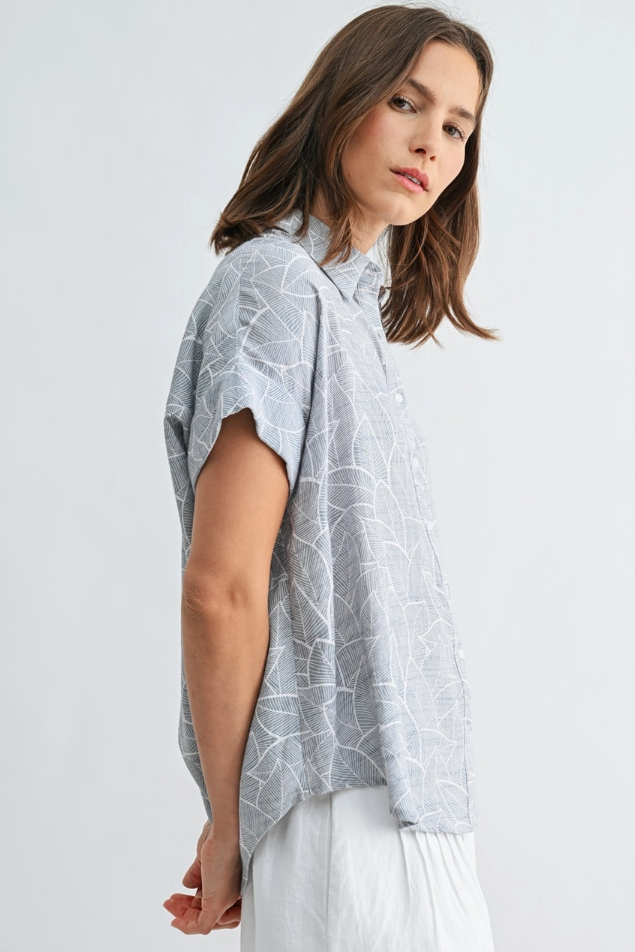 •AYLA• leafy button up top