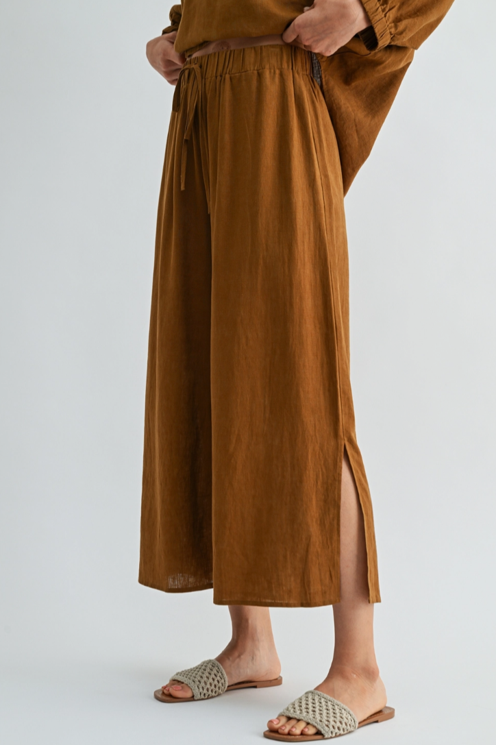 •GINGER• linen blend top & pants separates