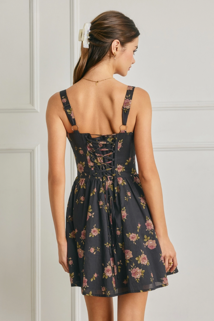 •ROSARITA• floral cotton fit & flare dress