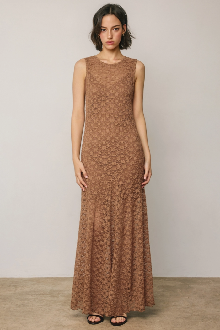 •FLORENCE• sleeveless lace maxi dress