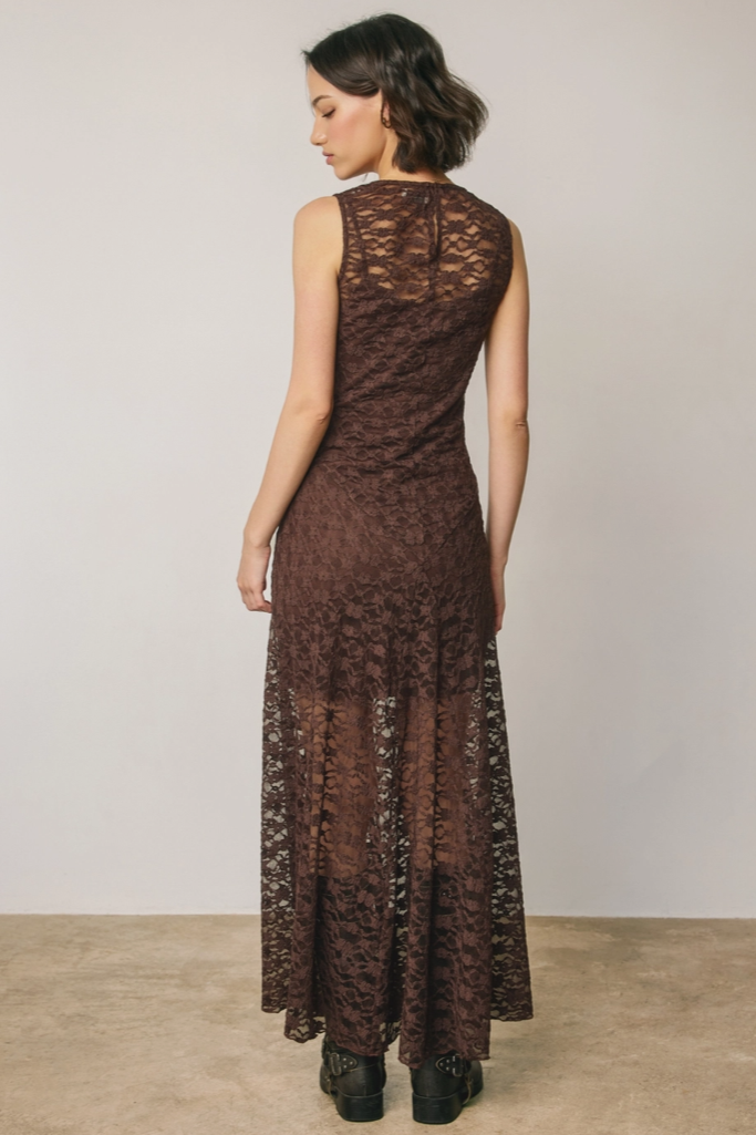 •FLORENCE• sleeveless lace maxi dress