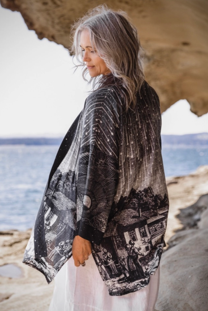 •STARGAZER• bamboo cardigan with tie