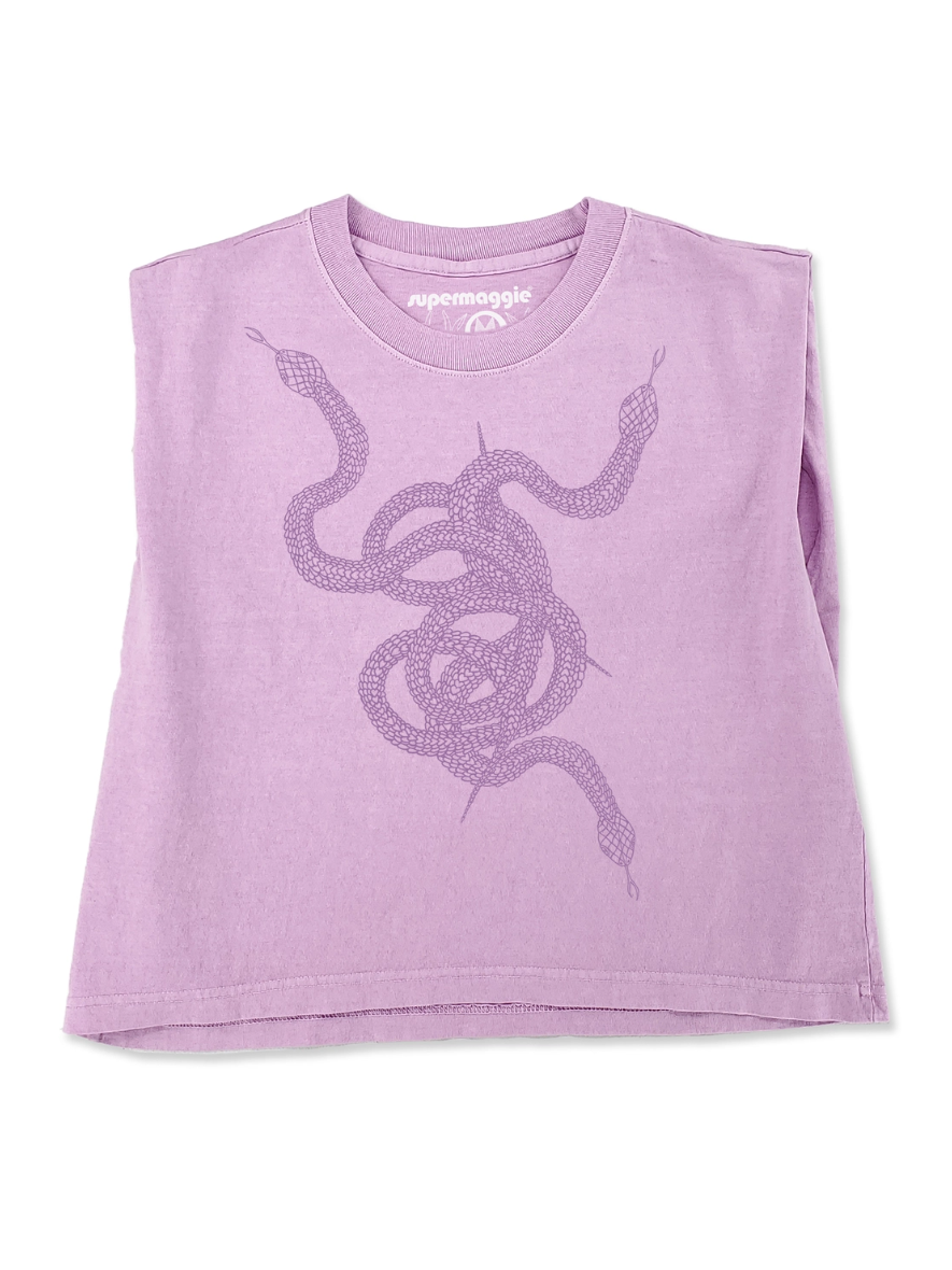 •TANGLE SNAKES• cotton muscle tee (USA)