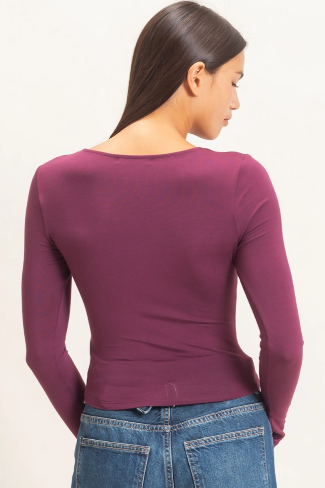 •JESSE• scoop neck long sleeve top