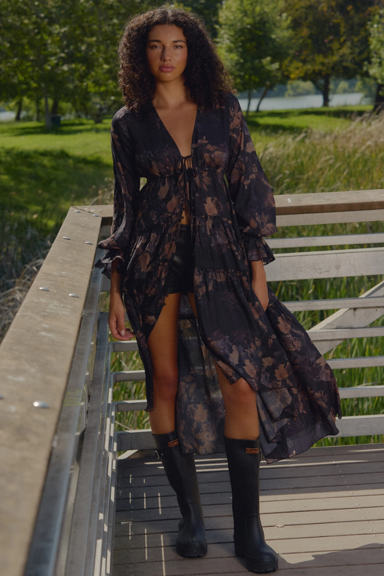 •ADA• high-low midaxi cardigan / dress