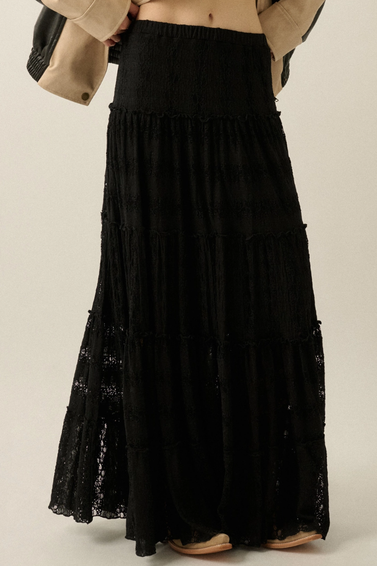 •ADELAIDE• lace maxi skirt
