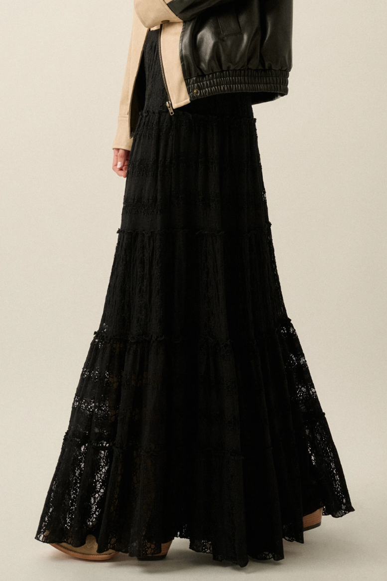 •ADELAIDE• lace maxi skirt
