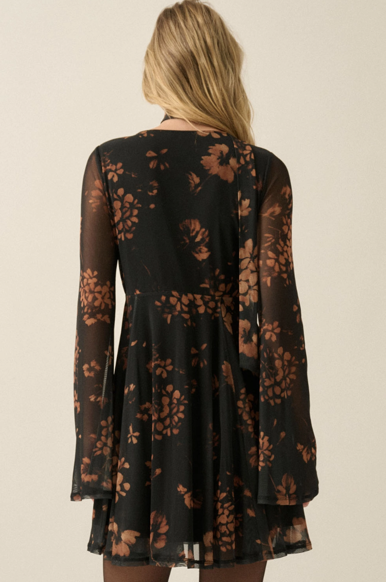 •RHIANNON• bell sleeve fit & flare dress