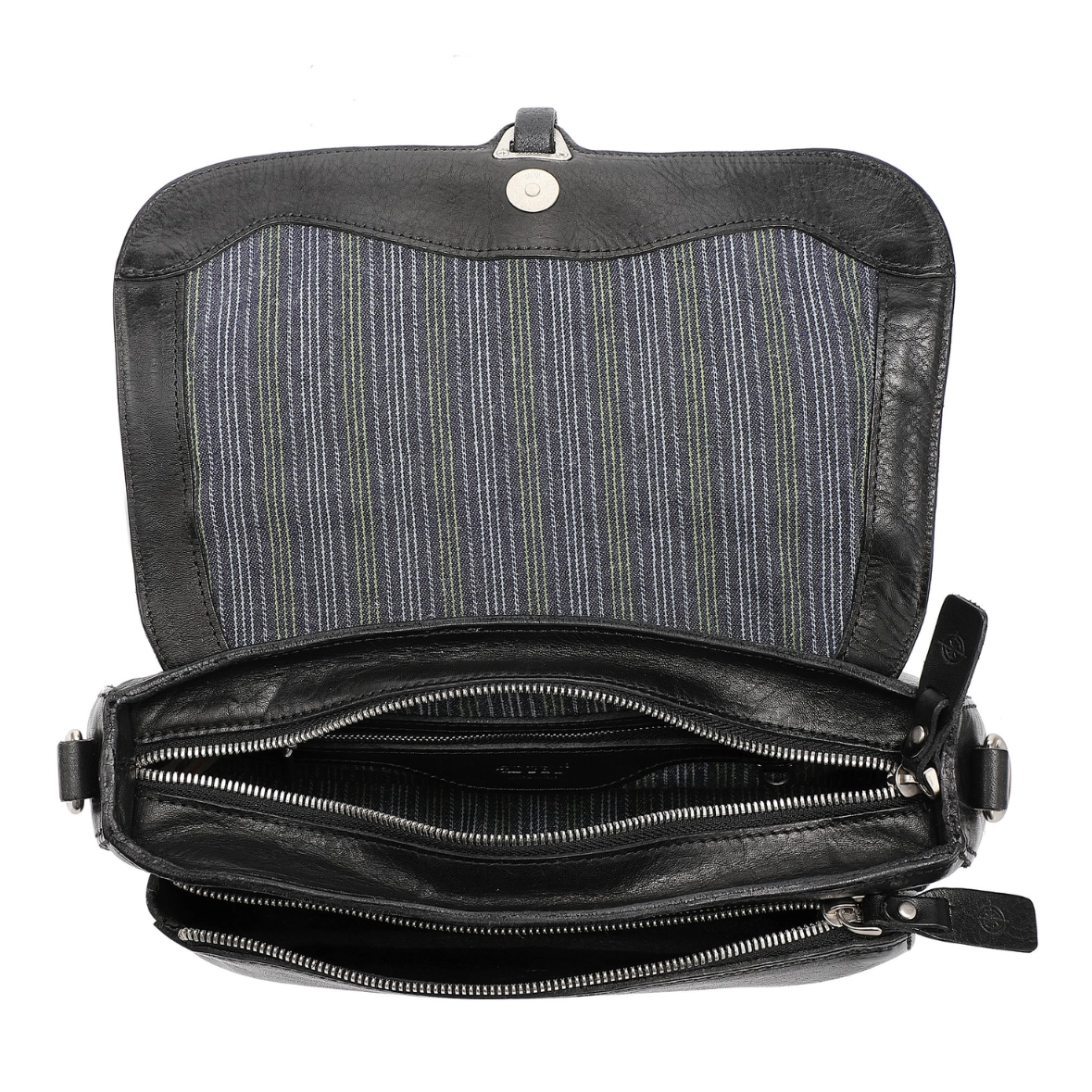 •MEMPHIS• black leather crossbody bag