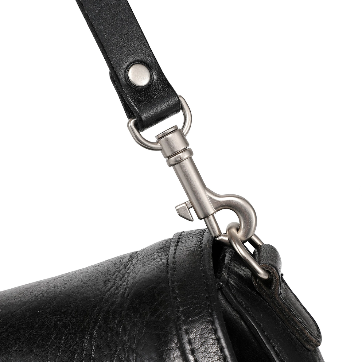•MEMPHIS• black leather crossbody bag