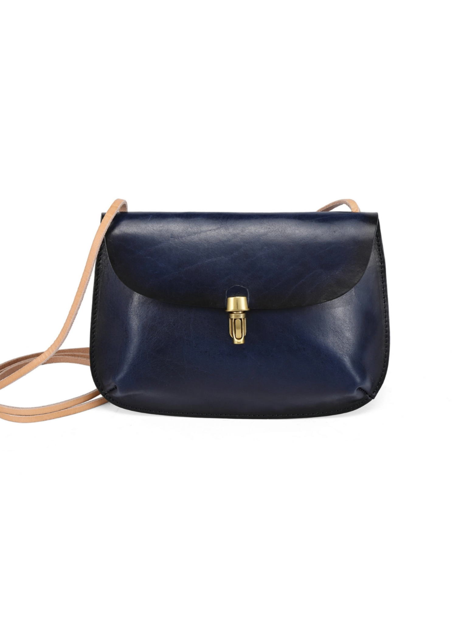 •BOONE• navy leather crossbody/shoulder bag