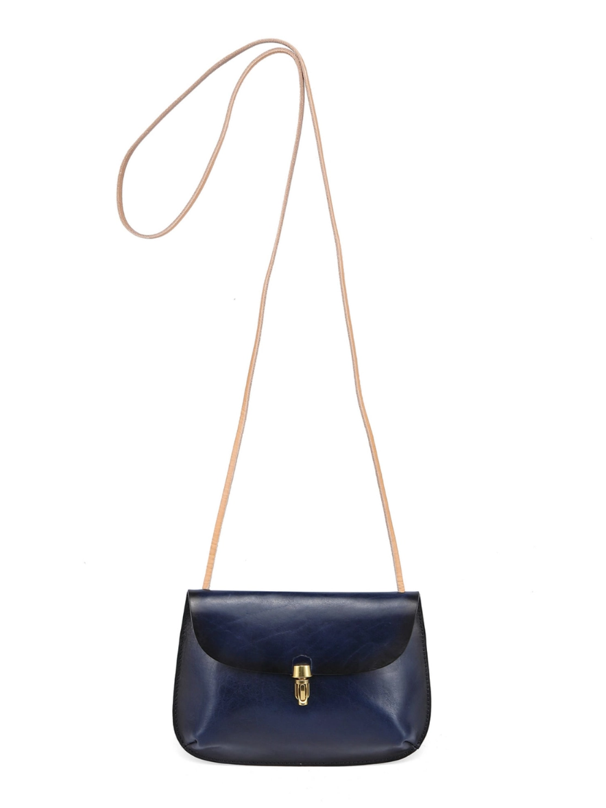 •BOONE• navy leather crossbody/shoulder bag