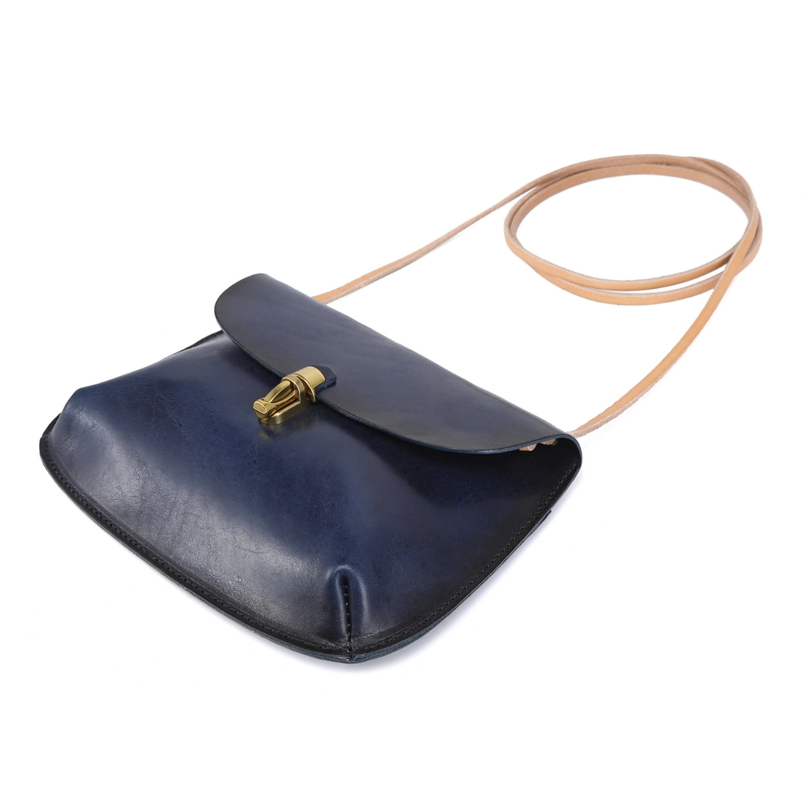 •BOONE• navy leather crossbody/shoulder bag