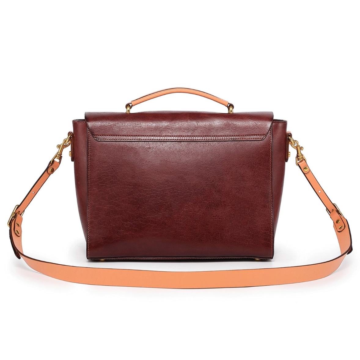 •YALE• mahogany leather briefcase