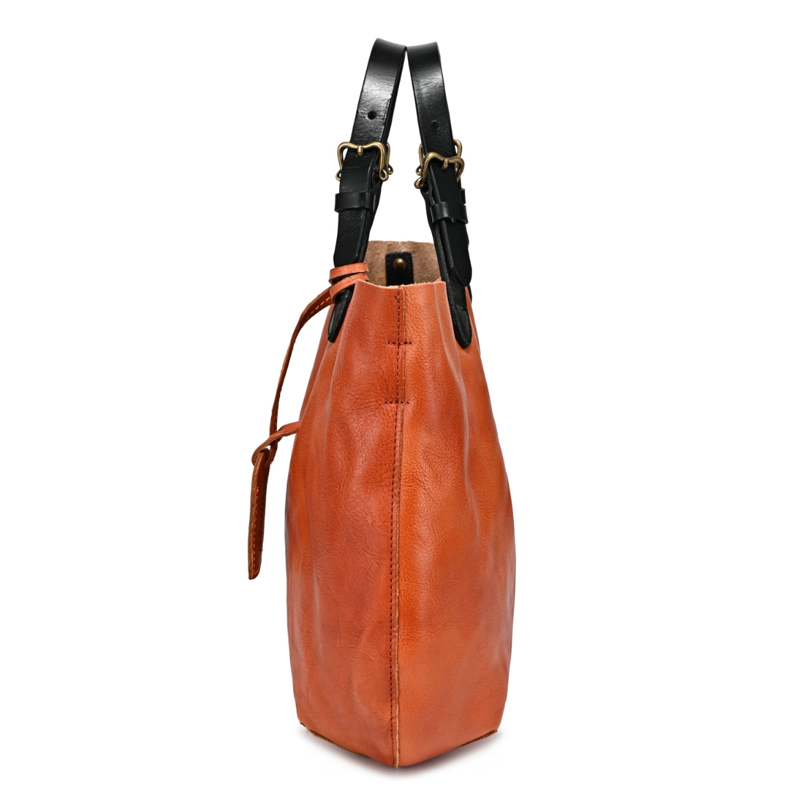 •CHARLESTON• caramel leather crossbody/tote bag