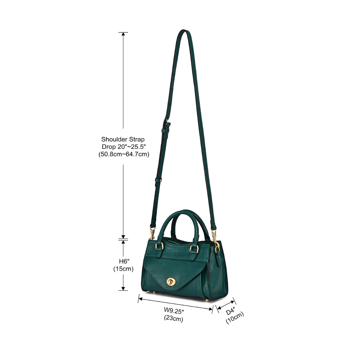 •DALLAS• emerald leather crossbody/handbag