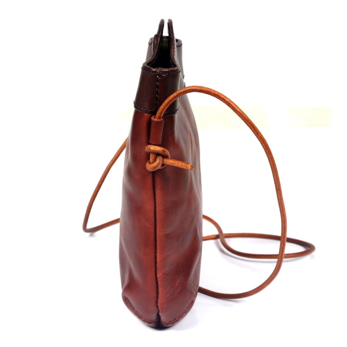 •PUEBLO• mahogany leather crossbody/shoulder bag