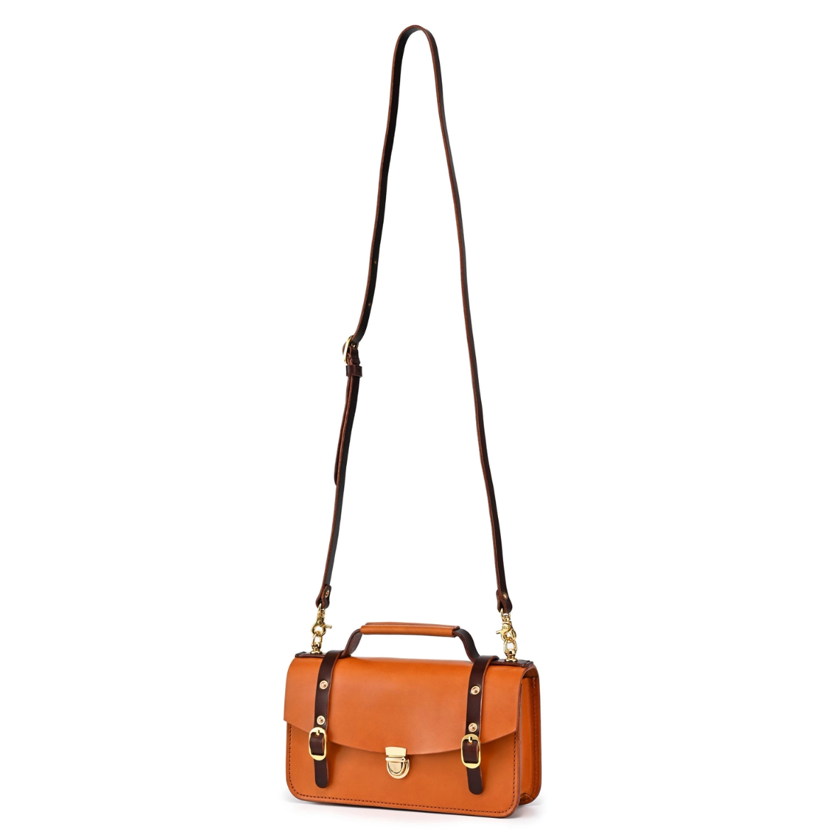 •STANFORD• caramel leather crossbody/handbag