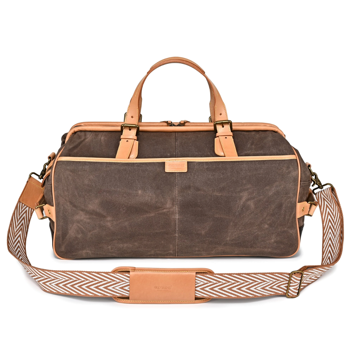 •MANCHESTER• tobacco brown canvas/leather weekender