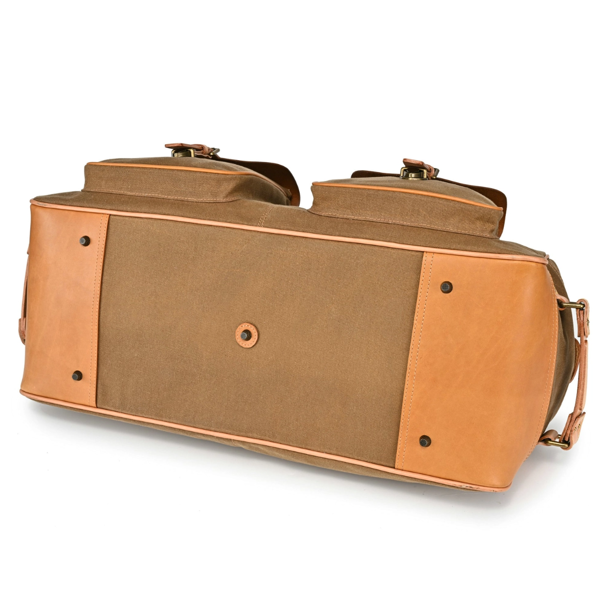 •MANCHESTER• camel brown canvas/leather weekender