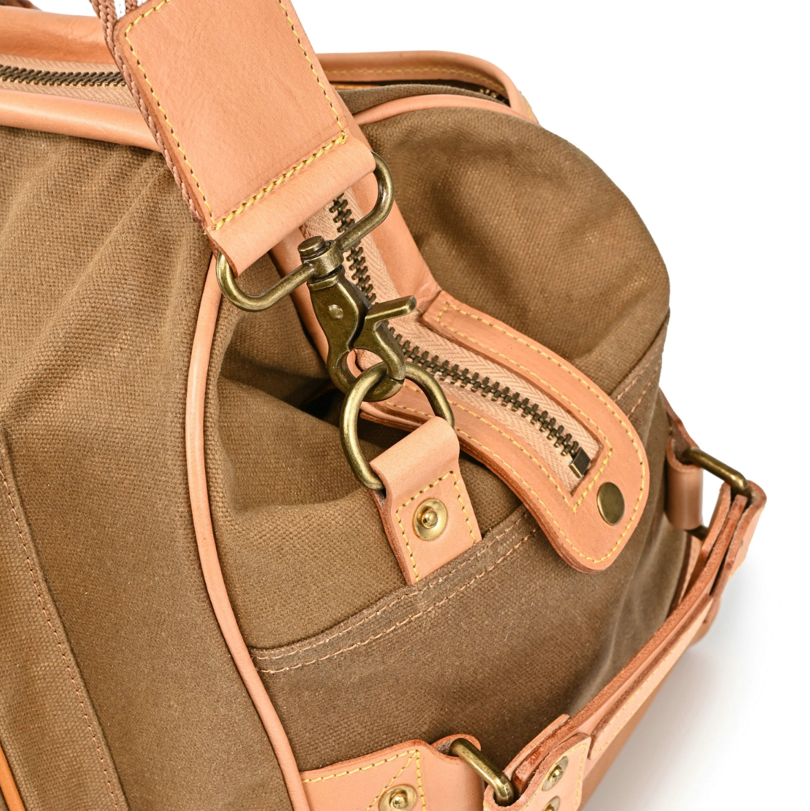 •MANCHESTER• camel brown canvas/leather weekender