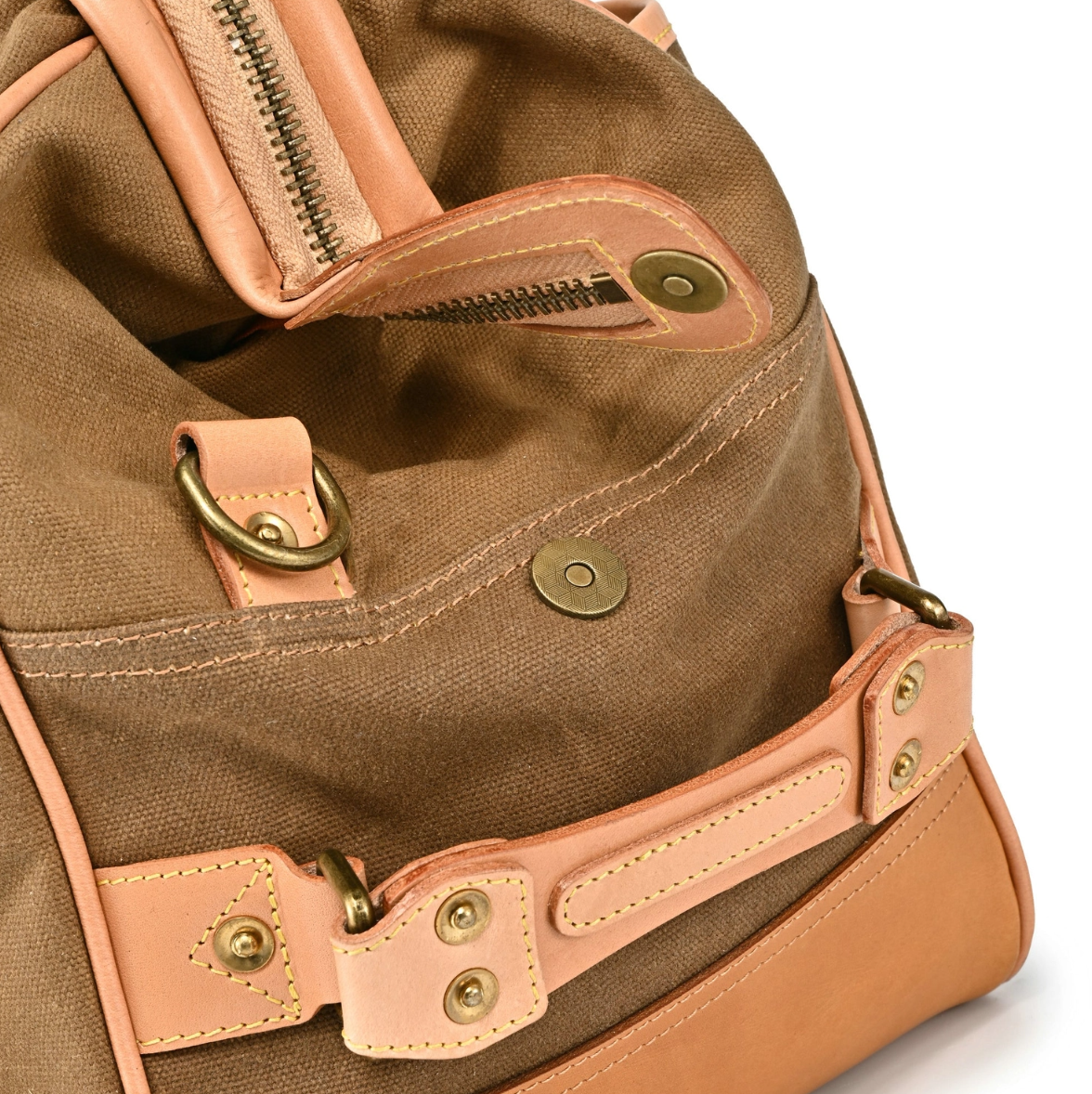 •MANCHESTER• camel brown canvas/leather weekender
