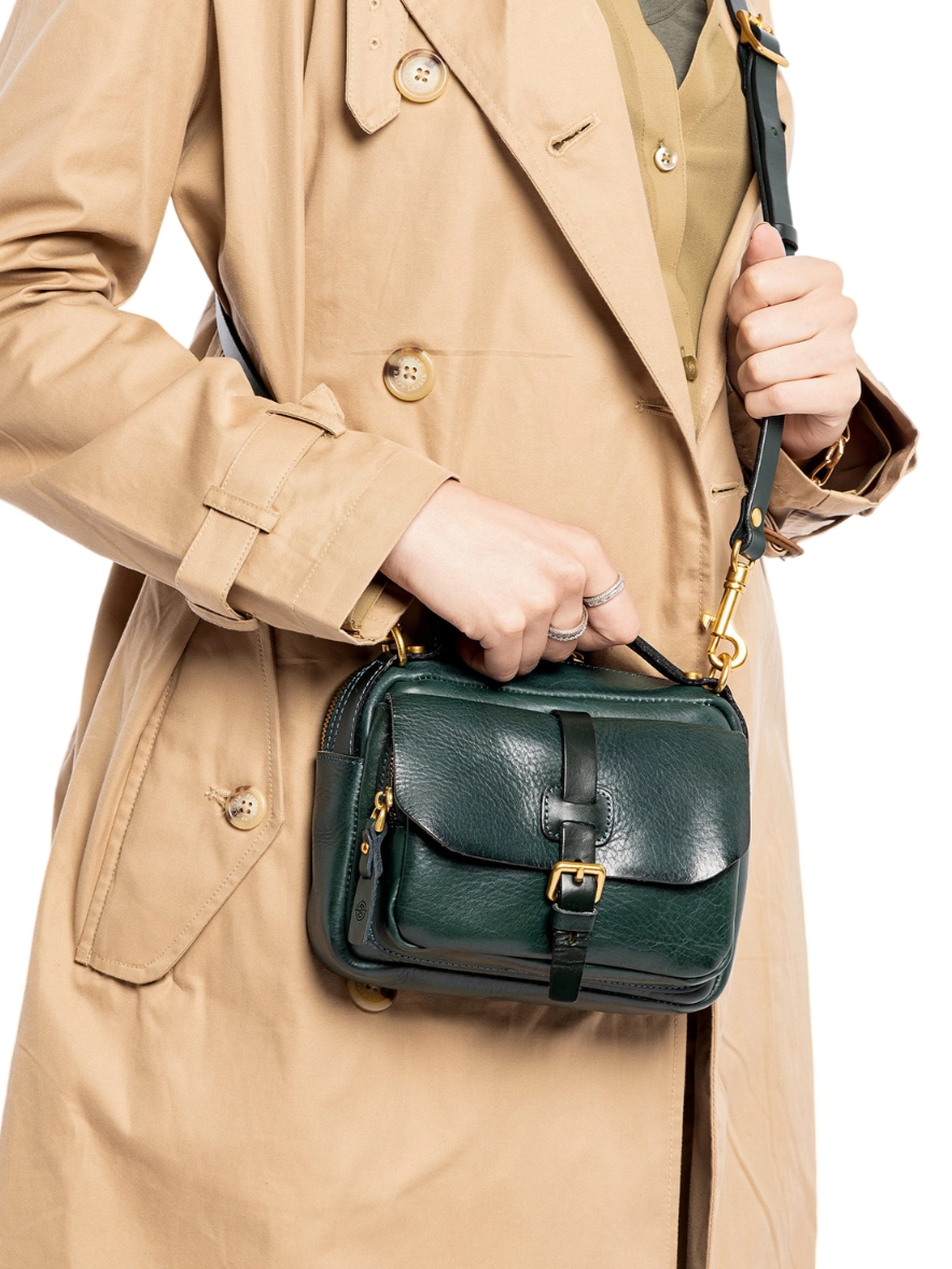 •CORNELL• deep sea leather crossbody/handbag