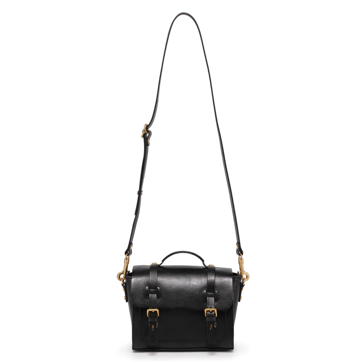 •SOHO• black leather mini satchel/crossbody